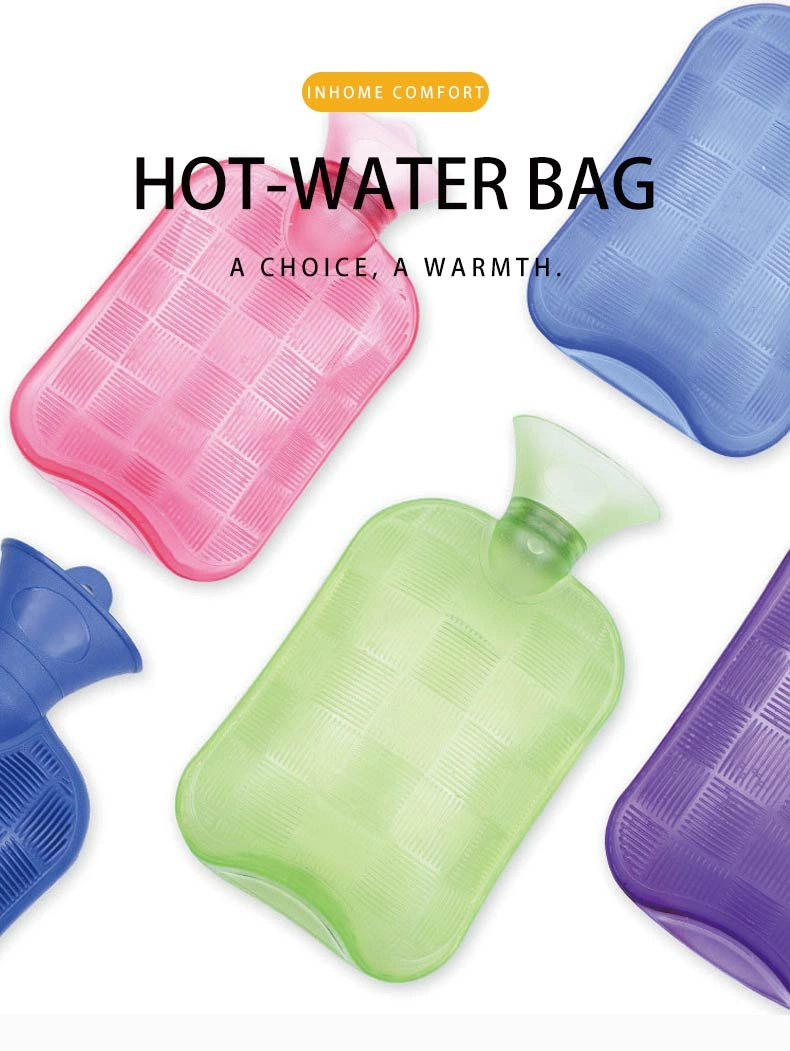 Hot-Selling Pure Color Home Feet Warmer Reusable Long-Lasting Warm Supplies PVC Hot Water Bottle Bag