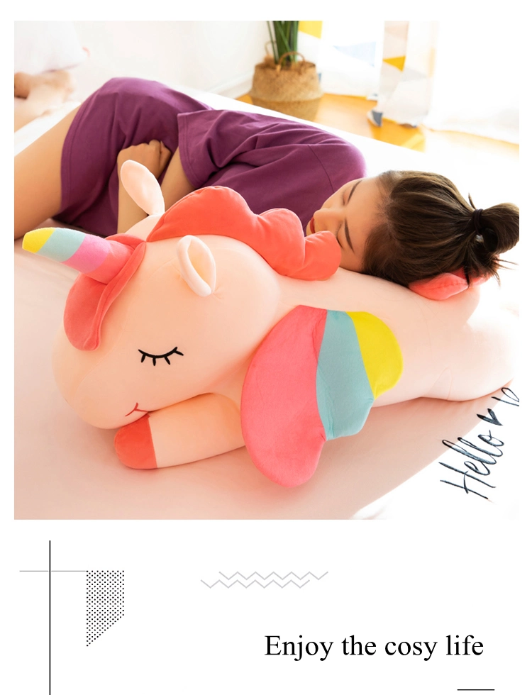 Retail Wholesale Stuffed Giant Pink Soft Plush Factory Available Unicorn Animal Custom Toy