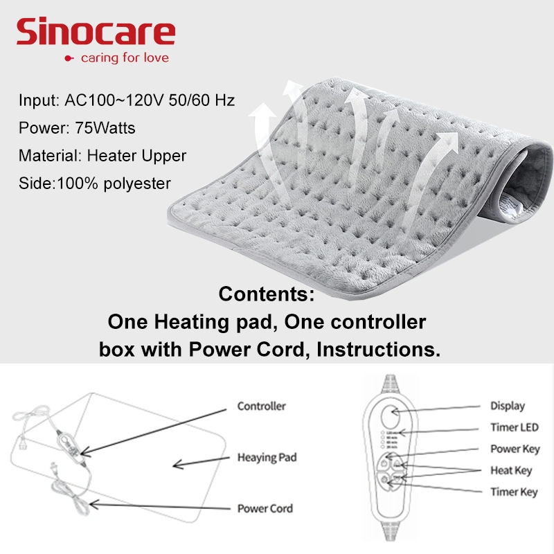 Sinocare Microwave Thermal Neck and Shoulder Wrap Weighted Heating Pad Filled with Lavender and Flaxseed