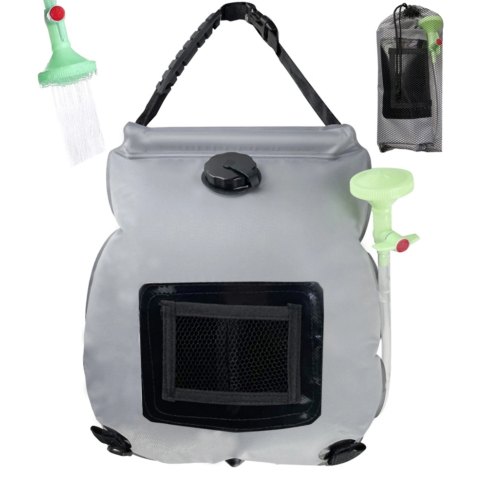 Outdoor Portable Solar Hot Water Bag Shower Bag 20L Outdoor Water Storage Bag Camping Shower Bag 20L