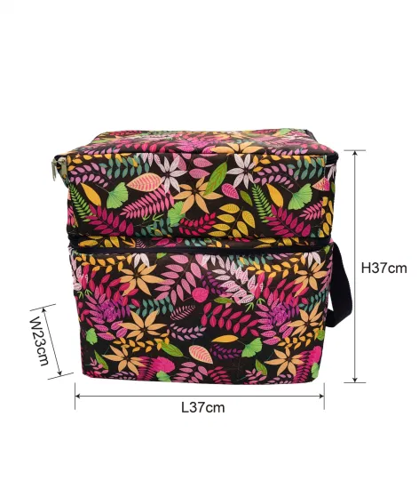 High Quality Lip Ice Pack Large Fabric Ice Wine Picnic Insulated Lunch Cooler Bag for Custom Baged